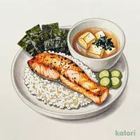焼鮭定食 大盛