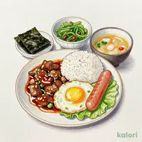 牛小鉢ソーセージエッグ朝食 並盛