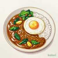 目玉焼きほうれん草カレー ミニ