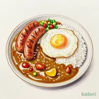 目玉焼きソーセージカレー ミニ
