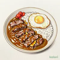 目玉焼き牛カレー ミニ