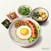 納豆ソーセージエッグ朝食 並盛