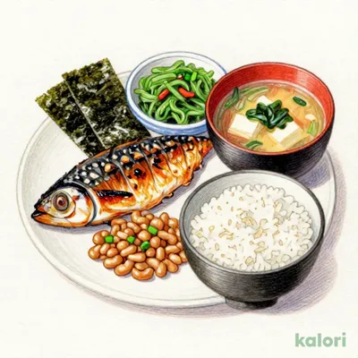 納豆塩さば朝食 ミニ