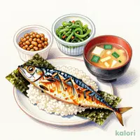 Natto & Salted Mackerel Breakfast, Large