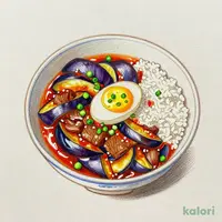 おんたまシビ辛麻婆茄子牛丼 並盛