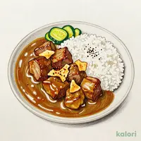 にんにくファイヤーポークロックカレー 大盛