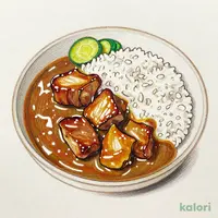 ポークロックカレー 肉ダブル 並盛