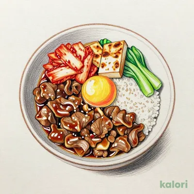月見辛旨すきやき牛丼 大盛