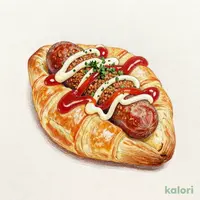 デニッシュ粗挽きウインナー(ケチャップ＆マヨ)