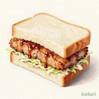 ロースカツサンド2切れ