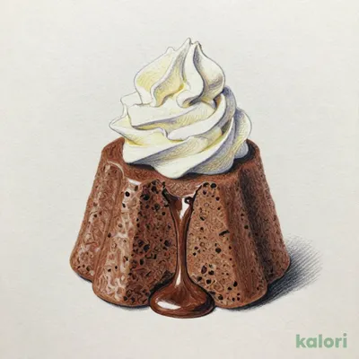 たっぷりホイップのフォンダンショコラ