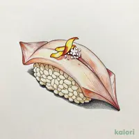 アオリイカゆず岩塩のせ(1貫)