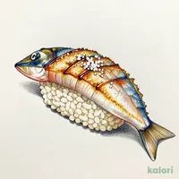 カマス炙り岩塩(1貫)