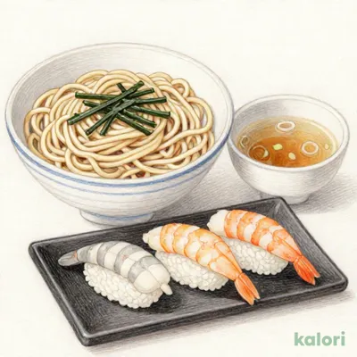 舎鈴監修！本格つけ麺とエビ３貫盛りセット