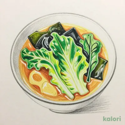 Miso Soup with Aosa and Seaweed