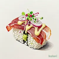 生ハムわさびマヨ 香味野菜のせ