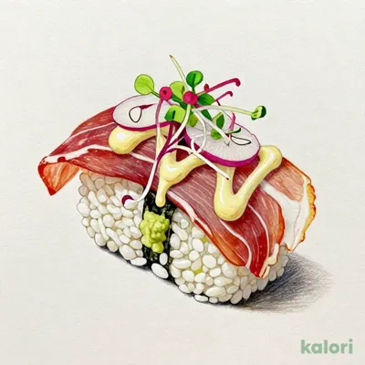 生ハムわさびマヨ 香味野菜のせ