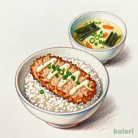まぐろカツ丼+味噌汁
