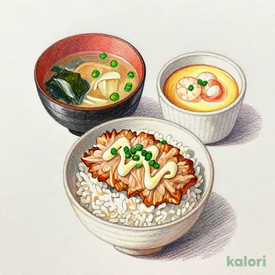 まぐろカツ丼＋味噌汁＋茶碗蒸し