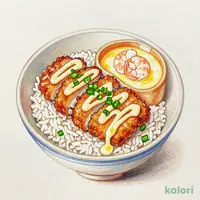 まぐろカツ丼+茶碗蒸し