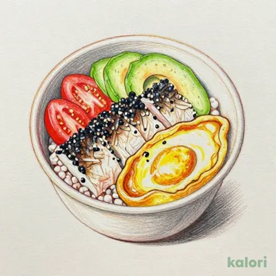 ポキ丼＋茶碗蒸し