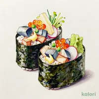 〆さば わさびマヨ軍艦 香味野菜