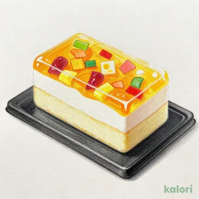 ぷるるんフルーツのババロアケーキ