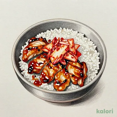 Kimchi Chicken Yakiniku Rice Bowl