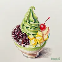 Cream Anmitsu (Matcha)