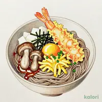 海老天ねばとろそば