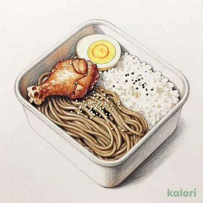 ごまそばと森林どりの親子重のセット