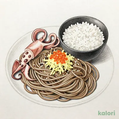 ごまそばと濃厚いか明太子とだしとろろ小丼のセット