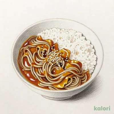 ごまそばと濃厚カレー小丼のセット