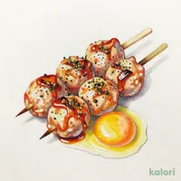 つくねの山椒焼き(卵黄添え)