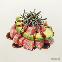 マグロとアボカドの山葵昆布醤油和え