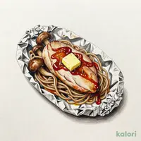 炙り鴨と舞茸のそばつゆバターホイル焼き