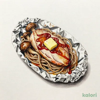 炙り鴨と舞茸のそばつゆバターホイル焼き