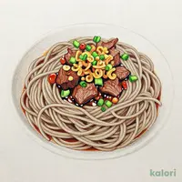 牛肉と揚げ葱の冷やしぶっかけそば