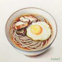 鶏ごぼうの玉子とじそば