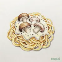 4種キノコとポルチーニ茸のクリームパスタ