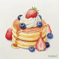 イチゴとミックスベリーのパンケーキ 4枚