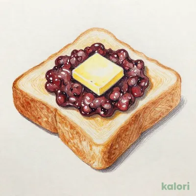 厚切りトーストのあんバター