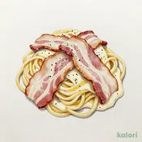 厚切りベーコンの濃厚カルボナーラ