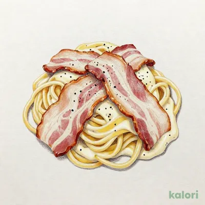 厚切りベーコンの濃厚カルボナーラ