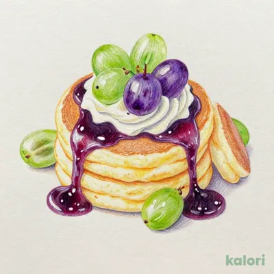 2色のぶどうのリコッタパンケーキ