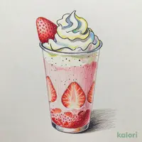 苺クリームスムージー