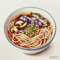 きのこと茄子の担々ヌードル