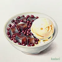 クリームあんみつ