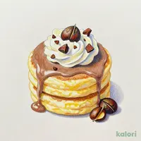 和栗クリームのリコッタパンケーキ