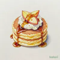 焼きりんごのブリュレ リコッタパンケーキ